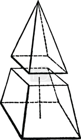 Ilustración de Pirámide, ilustración de vector simple grabado - Imagen libre de derechos