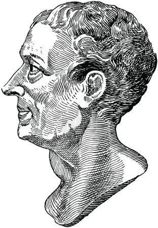 Illustration for Montesquieu, vintage vector illustration - Royalty Free Image