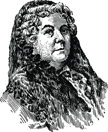 Illustration for "Elizabeth Cady Stanton, vintage illustration" - Royalty Free Image