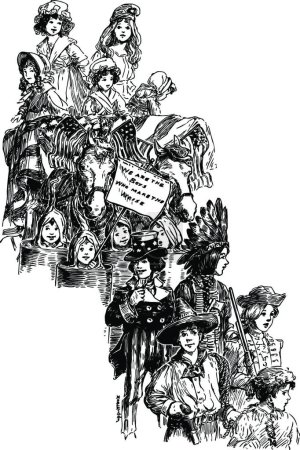 Illustration for Parade vintage vector illustration - Royalty Free Image