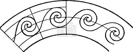 Téléchargez les illustrations : "Circular Evolute Spiral est un modèle d'onde qui imite l'onde o" - en licence libre de droit