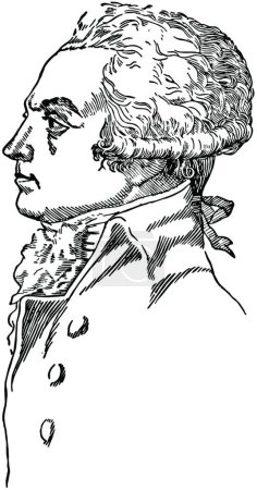 Illustration for Robespierre, vintage vector illustration - Royalty Free Image