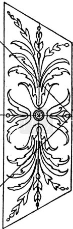 Ilustración de Panel de mármol de la catedral de Savona, ilustración vectorial simple grabado - Imagen libre de derechos