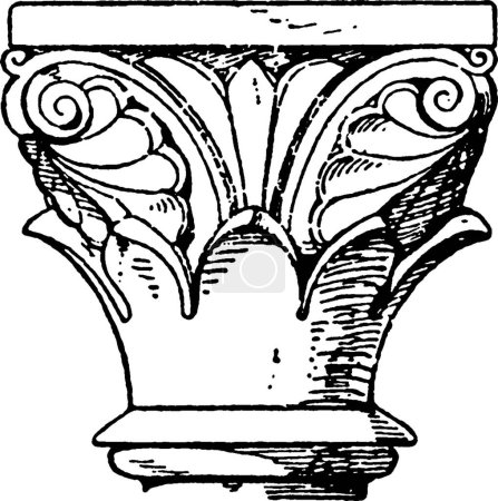 Illustration for Romanesque Capital, reminiscent of the Antique style - Royalty Free Image