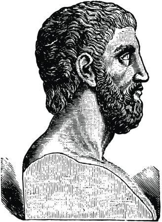 Ilustración de Alcibíades, ilustración vectorial simple grabada - Imagen libre de derechos