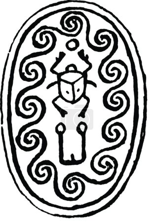 Illustration for Amulet vintage illustration on white background - Royalty Free Image