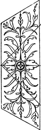 Ilustración de Panel de mármol diseño renacentista italiano, ilustración vectorial simple grabado - Imagen libre de derechos