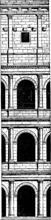 Téléchargez les illustrations : Architecture du Colisée, construction d'arcs - en licence libre de droit