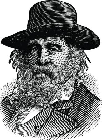 Illustration for Walt Whitman, vintage illustration - Royalty Free Image