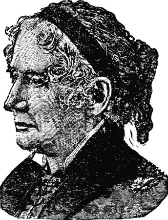 Illustration for "Harriet Beecher Stowe, vintage illustration" - Royalty Free Image
