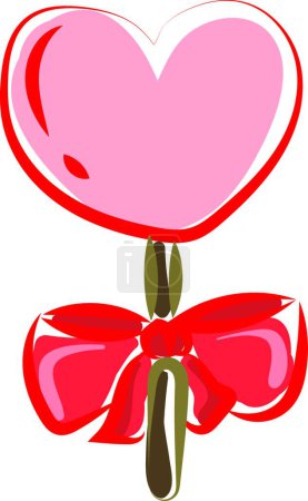 Illustration for "Pink chupa chups, illustration, vector on white background." - Royalty Free Image