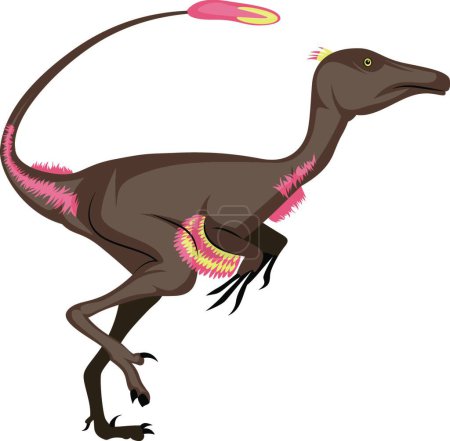 Illustration for Troodon, illustration, vector on white background. - Royalty Free Image