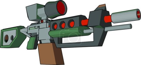 Illustration for "Gun loaded with bullet vector or color illustration" - Royalty Free Image