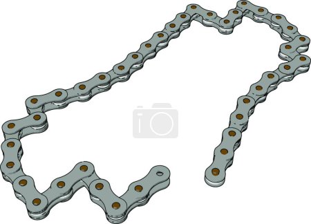 Illustration for "A motorcycle chain vector or color illustration" - Royalty Free Image