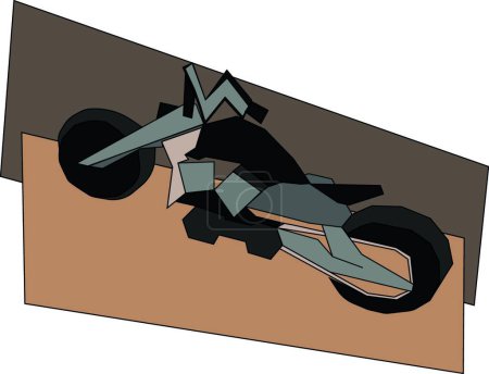 Illustration for "Clipart of a motorbike vector or color illustration" - Royalty Free Image