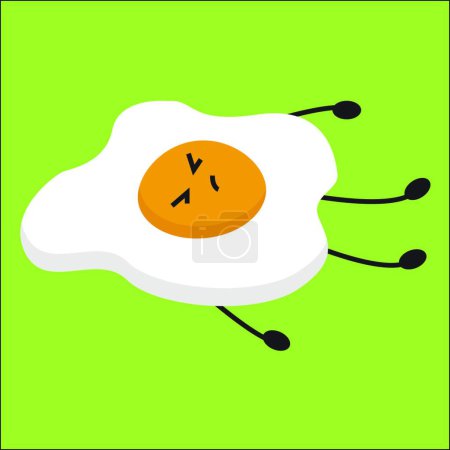 Illustration for "Image of died egg - egg fry, vector or color illustration." - Royalty Free Image