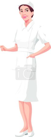 Ilustración de Lady Enfermera, icono de vector simple - Imagen libre de derechos