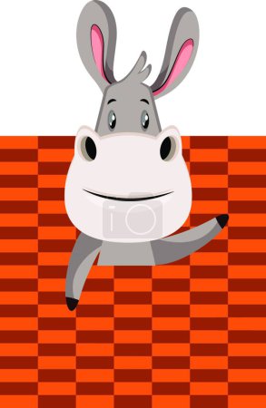 Illustration for Donkey with bad texture, illustration, vector on white background - Royalty Free Image