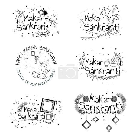 Illustration for Makar Sankranti Concept vector illustration - Royalty Free Image