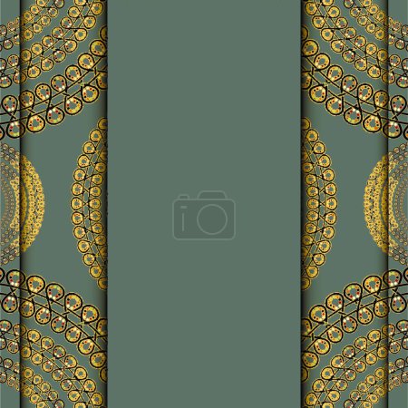 Illustration for Ornate cards in oriental style, vector illustration simple design - Royalty Free Image