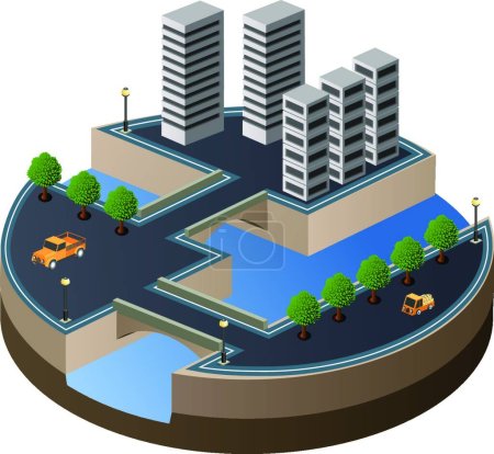 Illustration for Vector isometric view, vector illustration simple design - Royalty Free Image