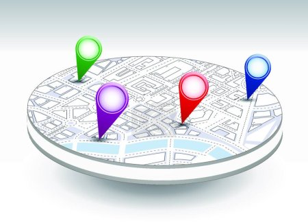 Illustration for City map, vector illustration simple design - Royalty Free Image