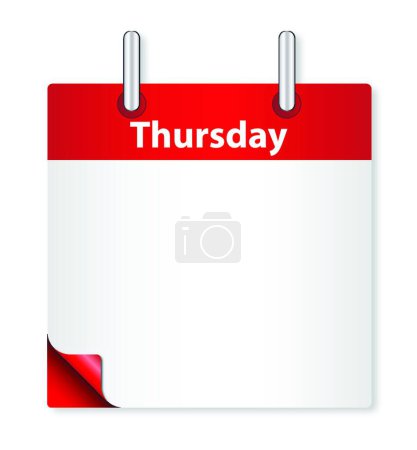 Illustration for Blank Thursday Date  vector illustration - Royalty Free Image