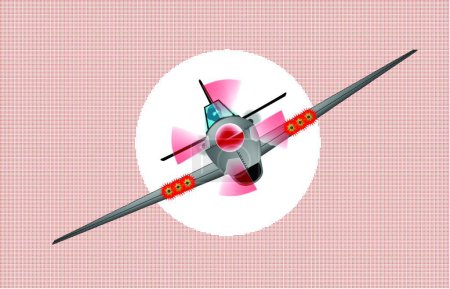 Illustration for Diving Fighter Plane modern vector illustration - Royalty Free Image