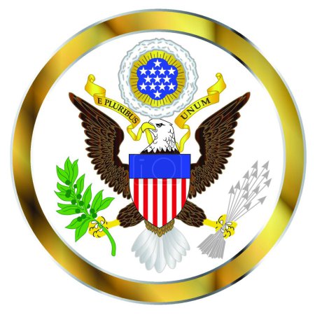 Illustration for Great Seal Of America modern vector illustration - Royalty Free Image