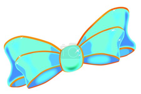Ilustración de Vector ilustración seda azul arco - Imagen libre de derechos