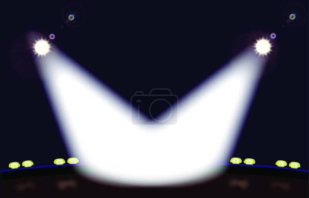 Illustration for Spots On The Stage Front - Royalty Free Image