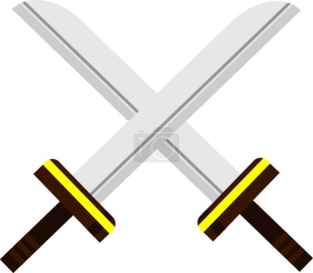 Illustration for Crossed Swords modern vector illustration - Royalty Free Image