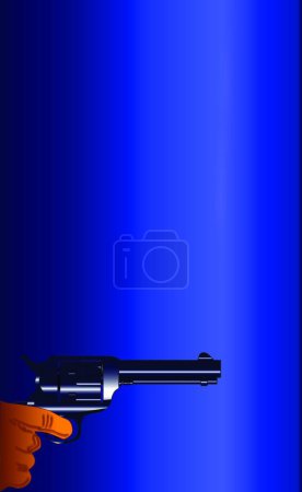 Téléchargez les illustrations : Illustration vectorielle moderne du pistolet fumeur - en licence libre de droit