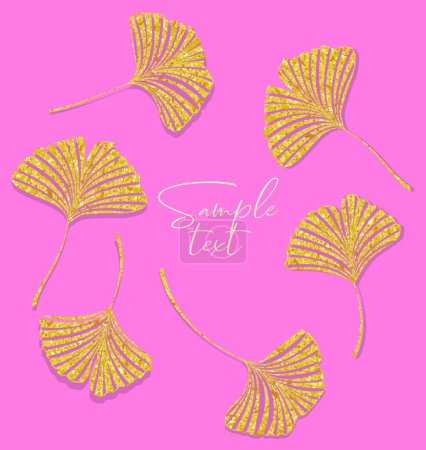 Illustration for Ginkgo biloba leaves, vector illustration simple design - Royalty Free Image