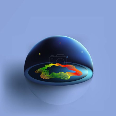 Ilustración de Onda espectral en la esfera - Imagen libre de derechos