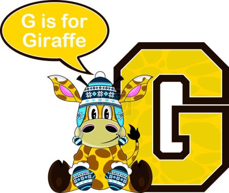 Illustration for G is for Giraffe vector illustration - Royalty Free Image