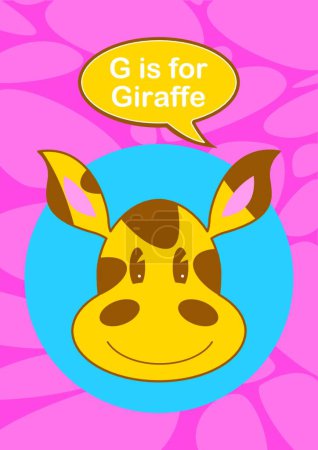 Ilustración de G es para la ilustración del vector de la jirafa - Imagen libre de derechos