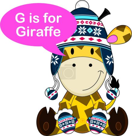 Téléchargez les illustrations : G est pour Girafe illustration vectorielle - en licence libre de droit