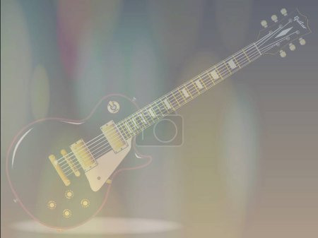 Illustration for "Blues Guitar Faded Background" - Royalty Free Image