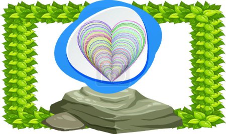 Téléchargez les illustrations : Symbole d'amour. Modèle de carte de Saint-Valentin. Illustration cardiaque - en licence libre de droit