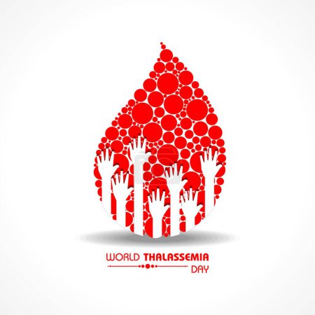 Illustration for "Vector illustration on the theme of world Thalassemia day - 8th May" - Royalty Free Image