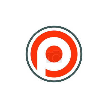Illustration for "Circle P Letter Logo Template Illustration Design. Vector EPS 10." - Royalty Free Image