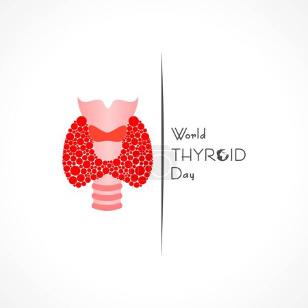 Illustration for Vector illustration for World Thyroid Day which is held on 25 may - Royalty Free Image