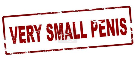 Illustration for "Very small penis" text in stamp style, stamped on white background - Royalty Free Image