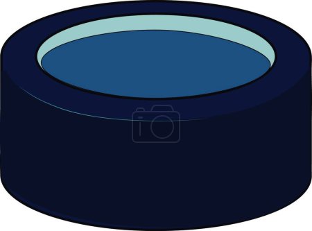 Illustration for "A good hockey puck, illustration, vector on white background." - Royalty Free Image
