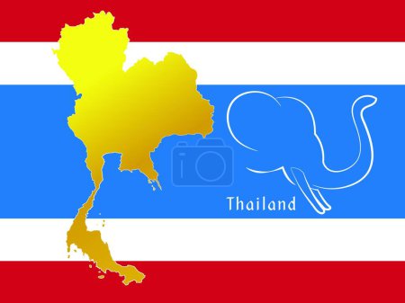 Téléchargez les illustrations : "carte du papier carte thailand 3D naturel, illustration vectorielle
" - en licence libre de droit