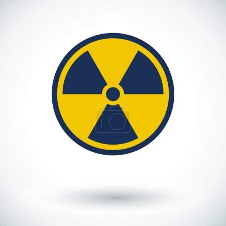 Ilustración de Radioactivity icon, vector illustration simple design - Imagen libre de derechos