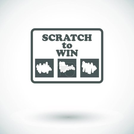 Illustration for Scratch card icon, vector illustration simple design - Royalty Free Image