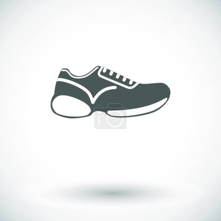 Téléchargez les illustrations : Icône chaussures, illustration vectorielle design simple - en licence libre de droit