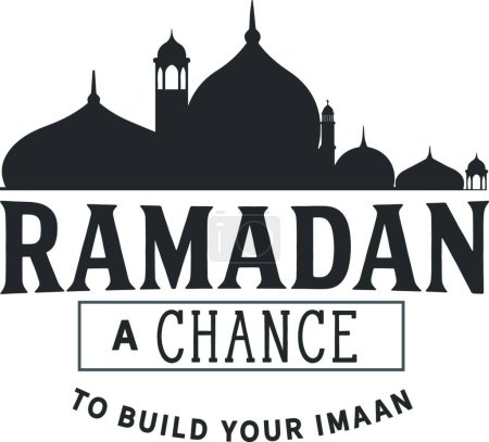 Téléchargez les illustrations : Construire votre imaan, illustration vectorielle design simple - en licence libre de droit